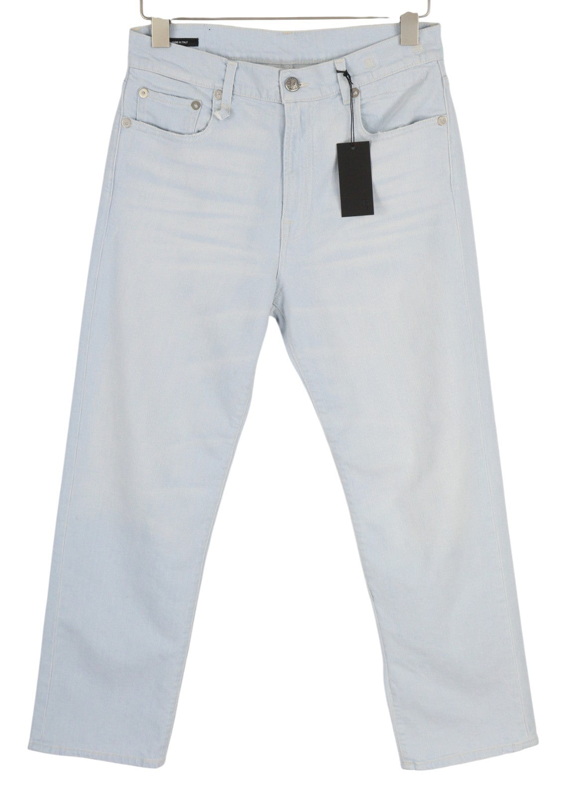 R13 Romeo Women's Jeans 28 Washed Blue Stretch Cropped Ankle Zip Fly Denim