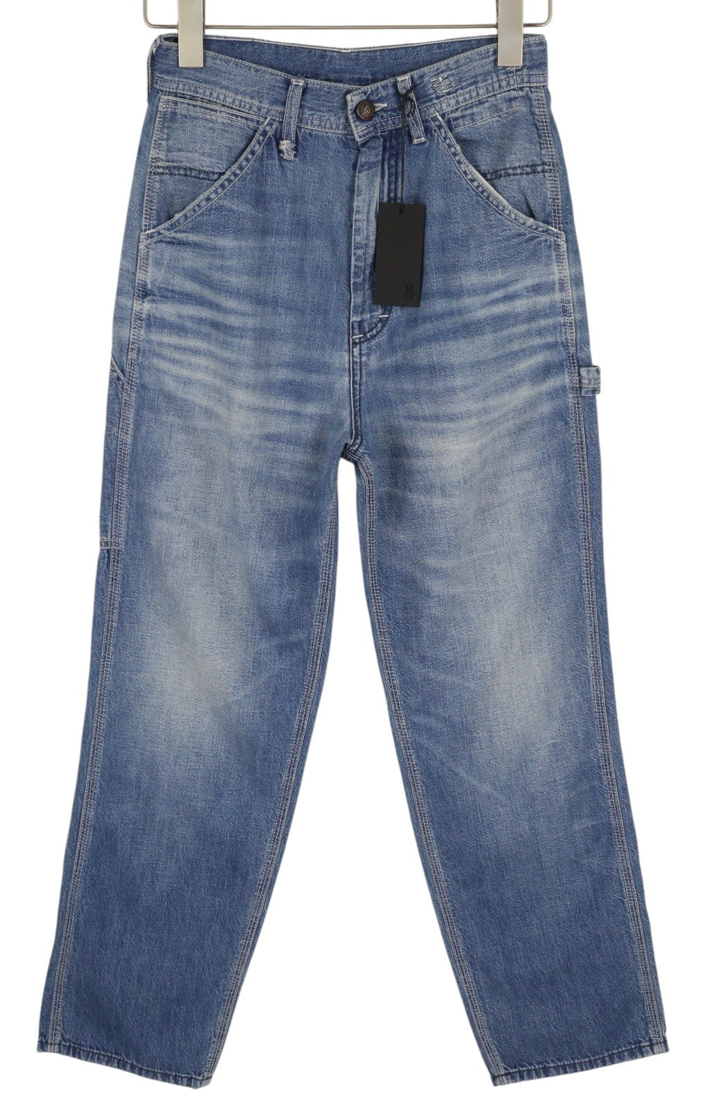 R13 Slim Work Women's Jeans 27 Colson Indigo High Waist Washed Zip Fly