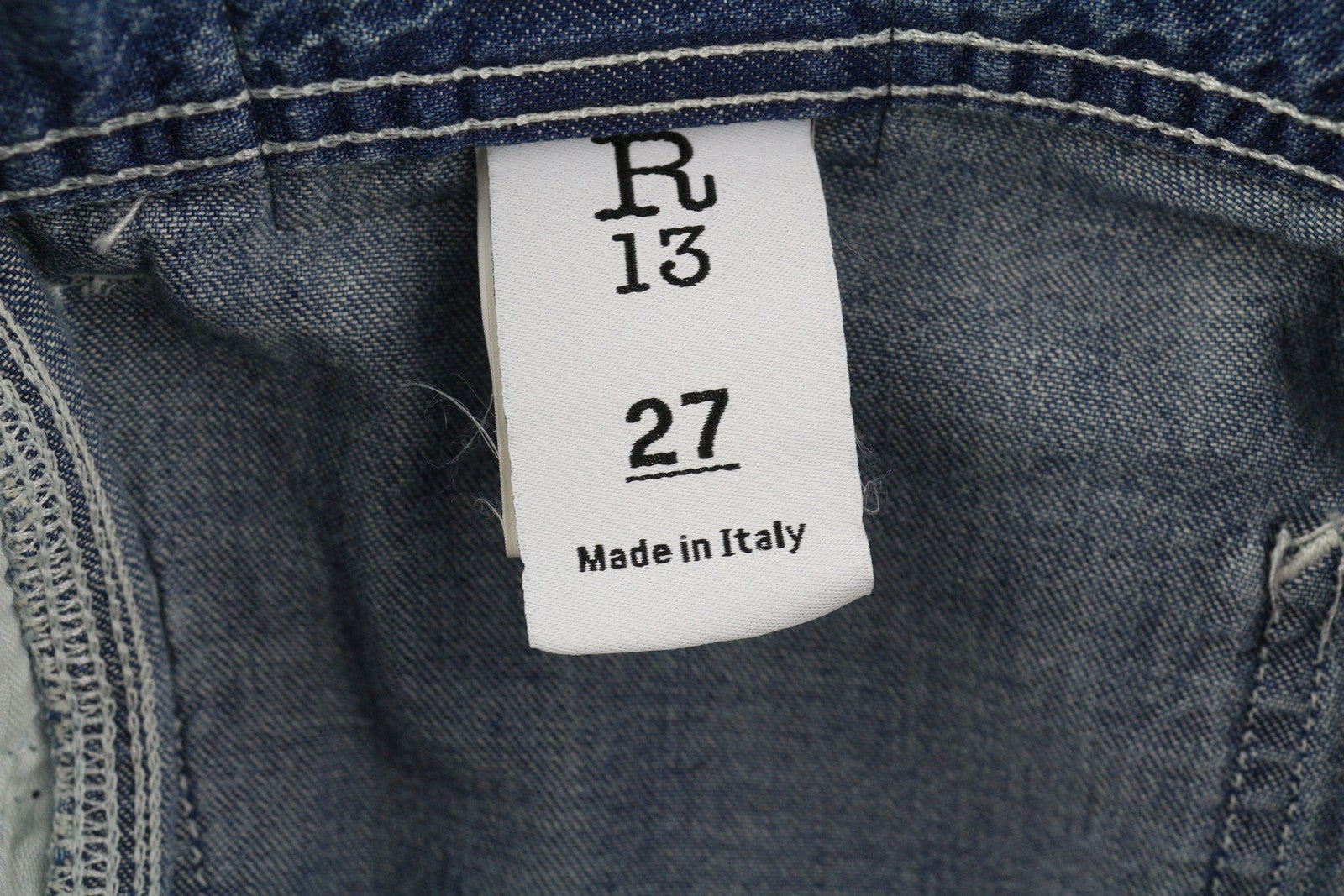 R13 Slim Work Women's Jeans 27 Colson Indigo High Waist Washed Zip Fly