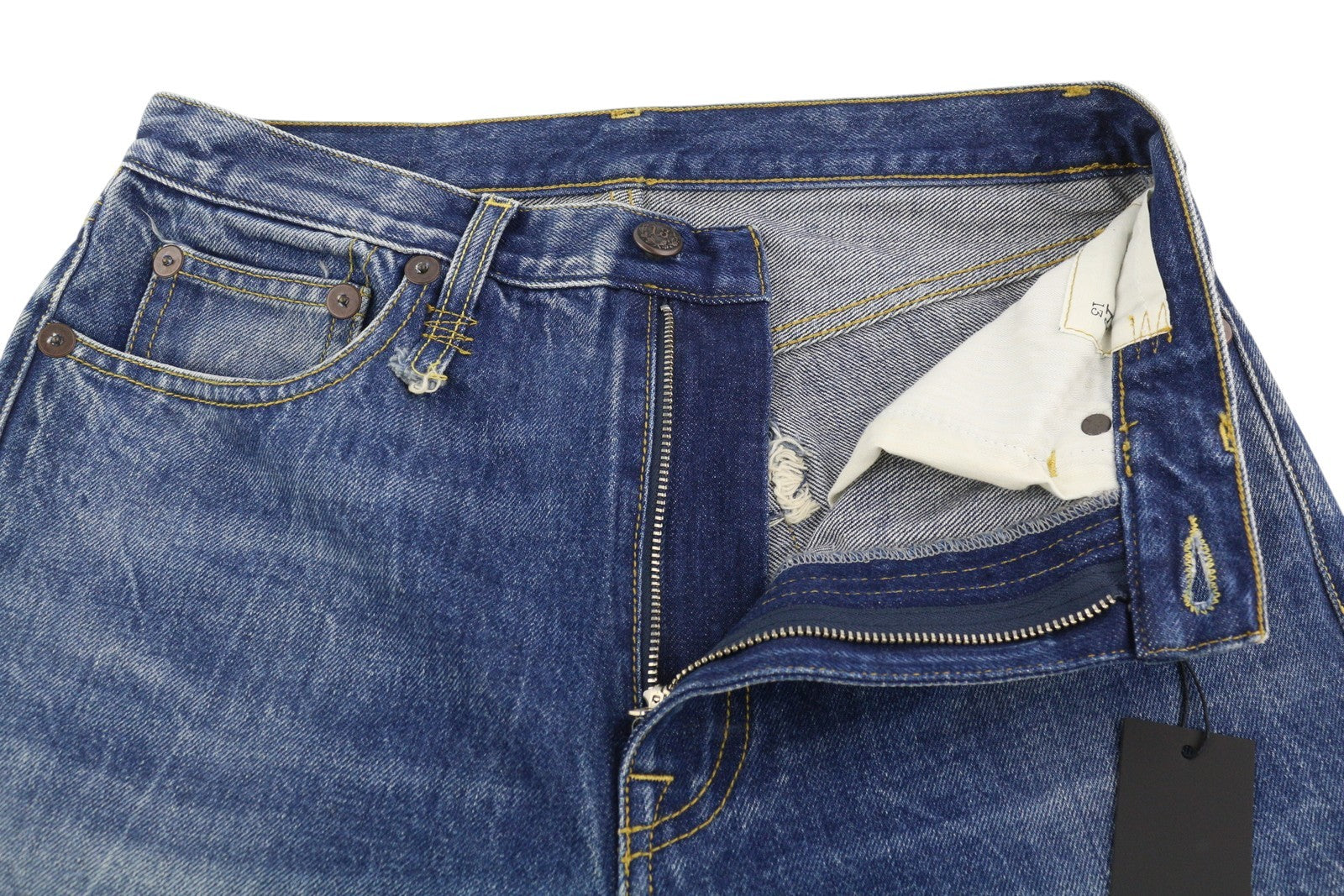 R13 Axl Slim Women's Jeans 27 Kelly Washed Blue Zip Fly Logo Denim