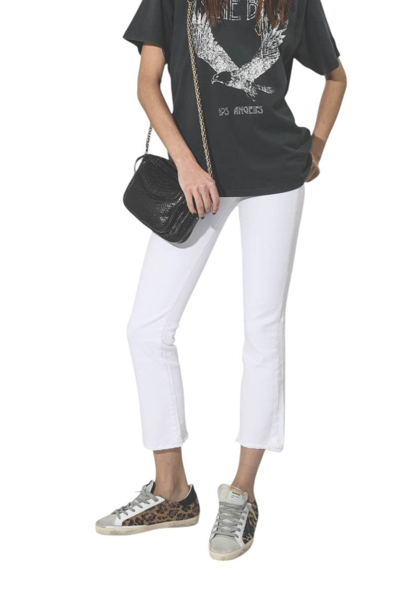 R13 Kick Women's Jeans 26 Bale White Bootcut Zip Fly Ankle Denim RRP526