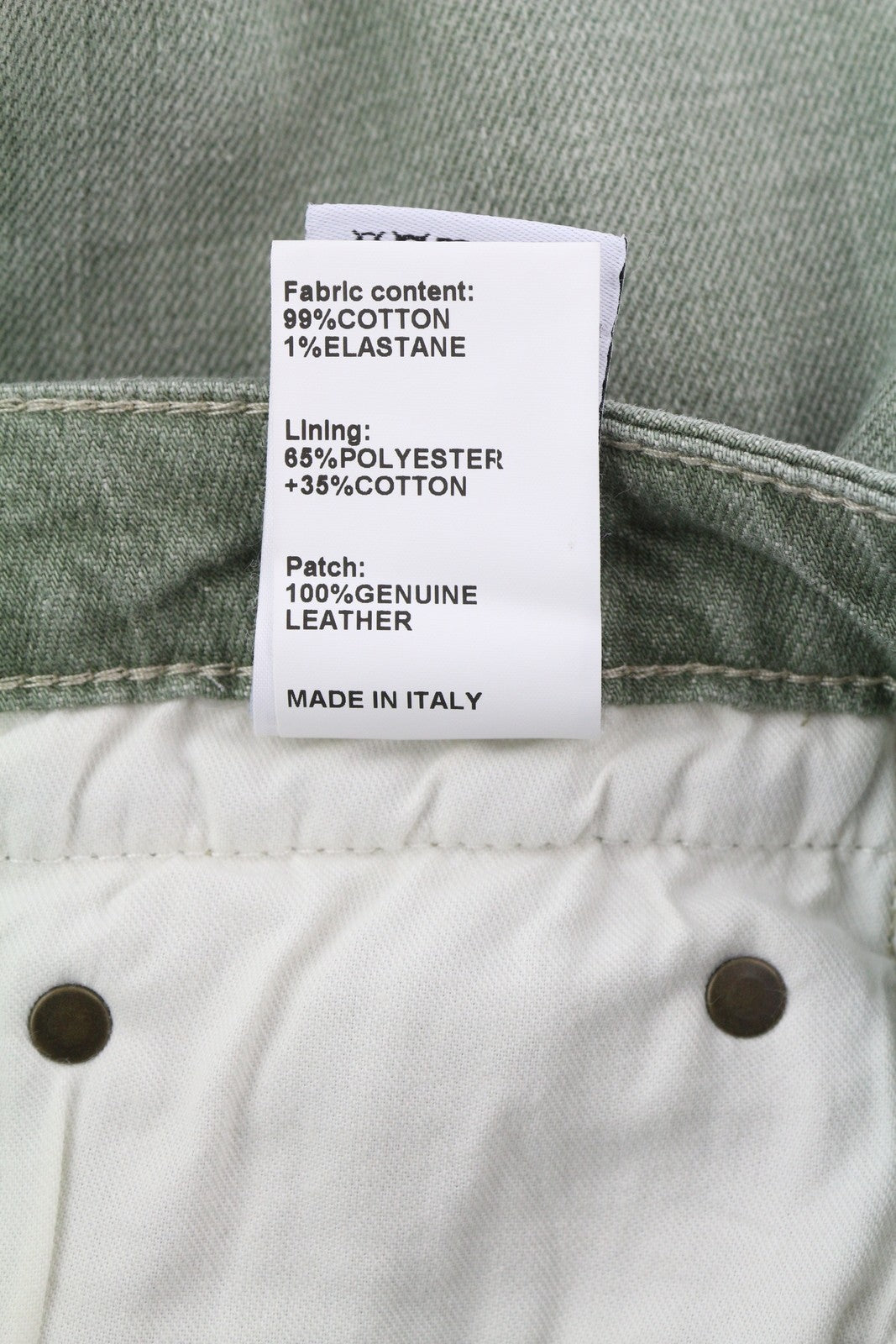 R13 Boy Straight Women Jeans 30 Army Green Stretch Cropped Slim Straight RRP695