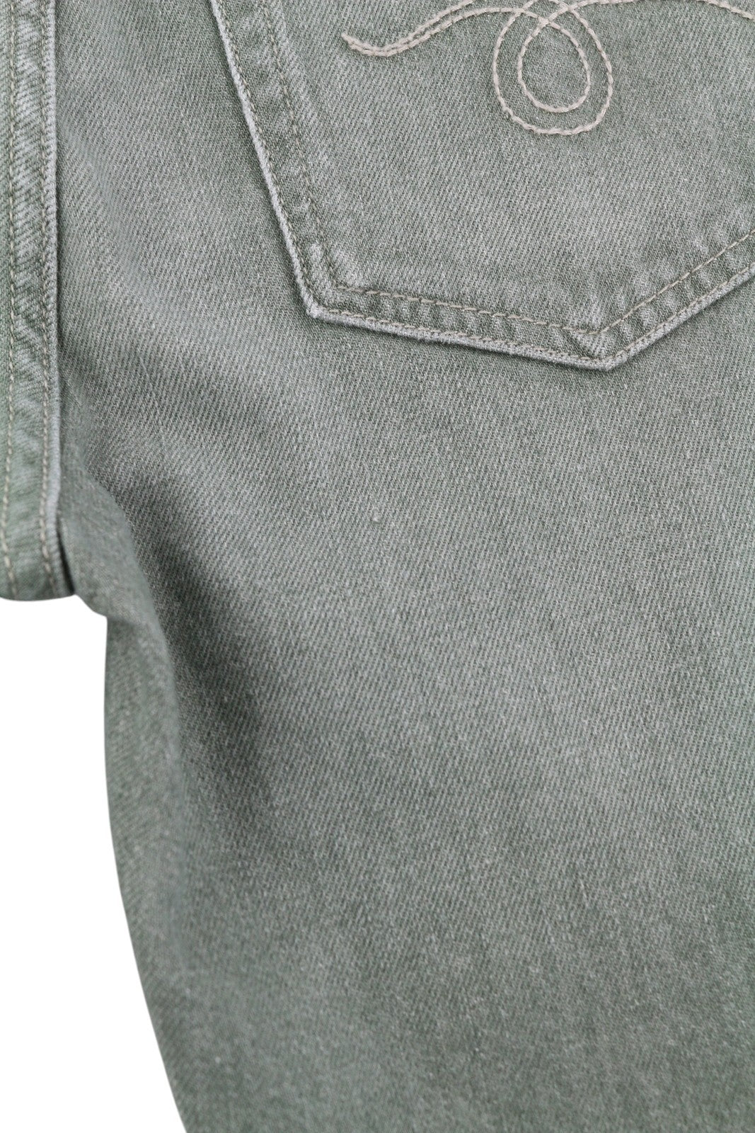 R13 Boy Straight Women Jeans 30 Army Green Stretch Cropped Slim Straight RRP695