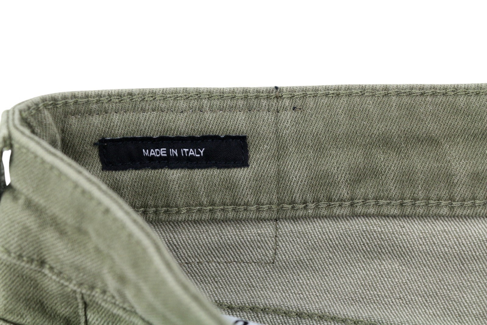 R13 Boy Straight Women's Jeans 27 Olive Green Stretch Cropped Ankle RRP695