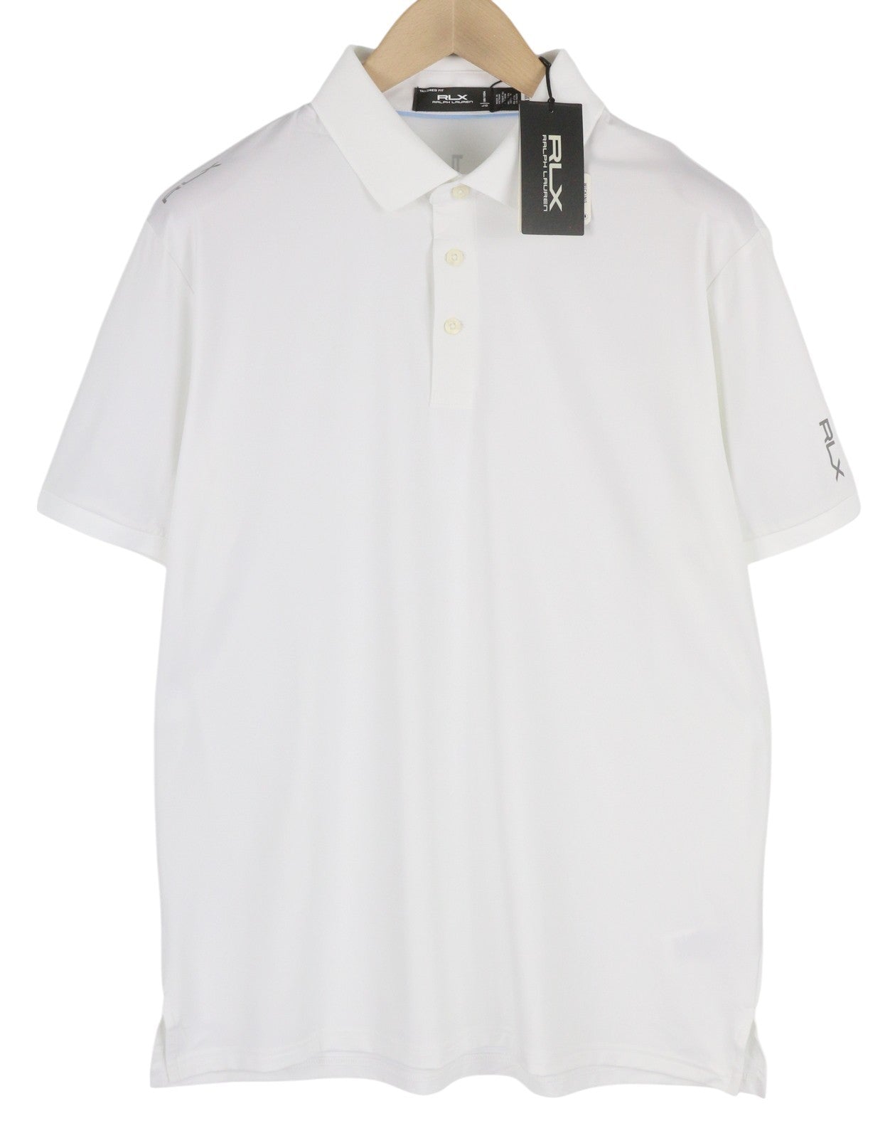RLX RALPH LAUREN Golf Men's T-Shirt L White Wicking Jersey Short Sleeve Polo