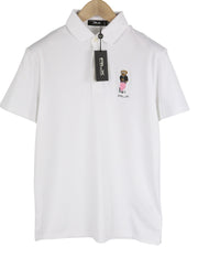 RLX RALPH LAUREN Golf Men T-Shirt S White Bear Wicking Short Sleeve Polo RRP179