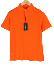 RLX RALPH LAUREN Men's T-Shirt S Orange Polo Logo Wicking Short Sleeve RRP212