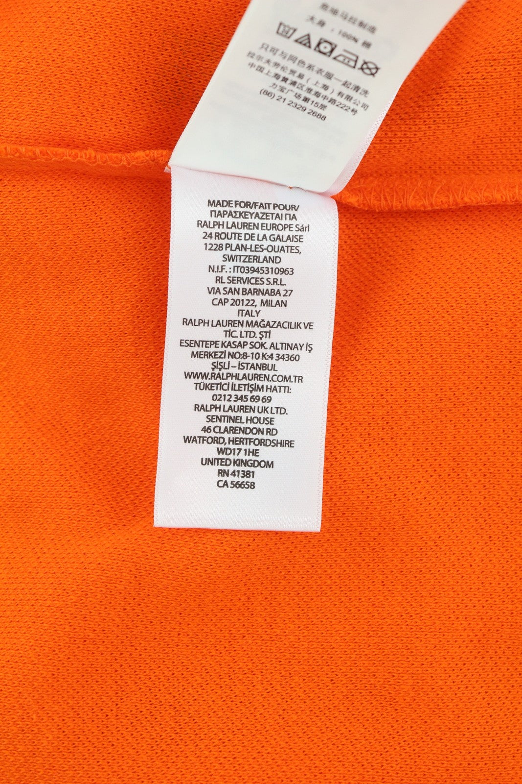 RLX RALPH LAUREN Men's T-Shirt S Orange Polo Logo Wicking Short Sleeve RRP212