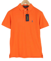 RALPH LAUREN Custom Slim Fit Men's T-Shirt S Orange Polo Short Sleeve Polo