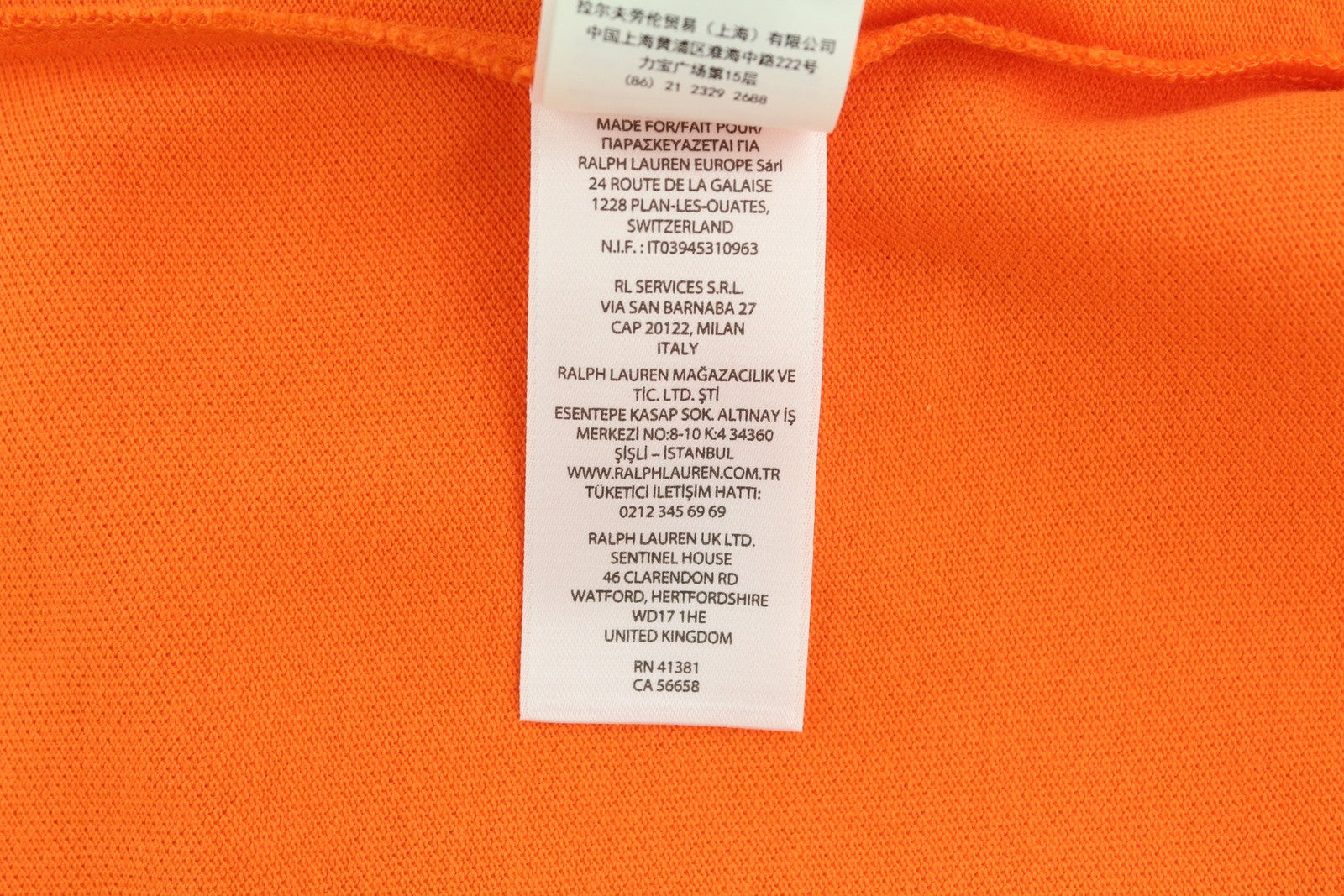 RALPH LAUREN Custom Slim Fit Men's T-Shirt L Orange Polo Short Sleeve