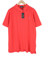 RALPH LAUREN Custom Slim Fit Men's T-Shirt 2XL Red Polo Short Sleeve
