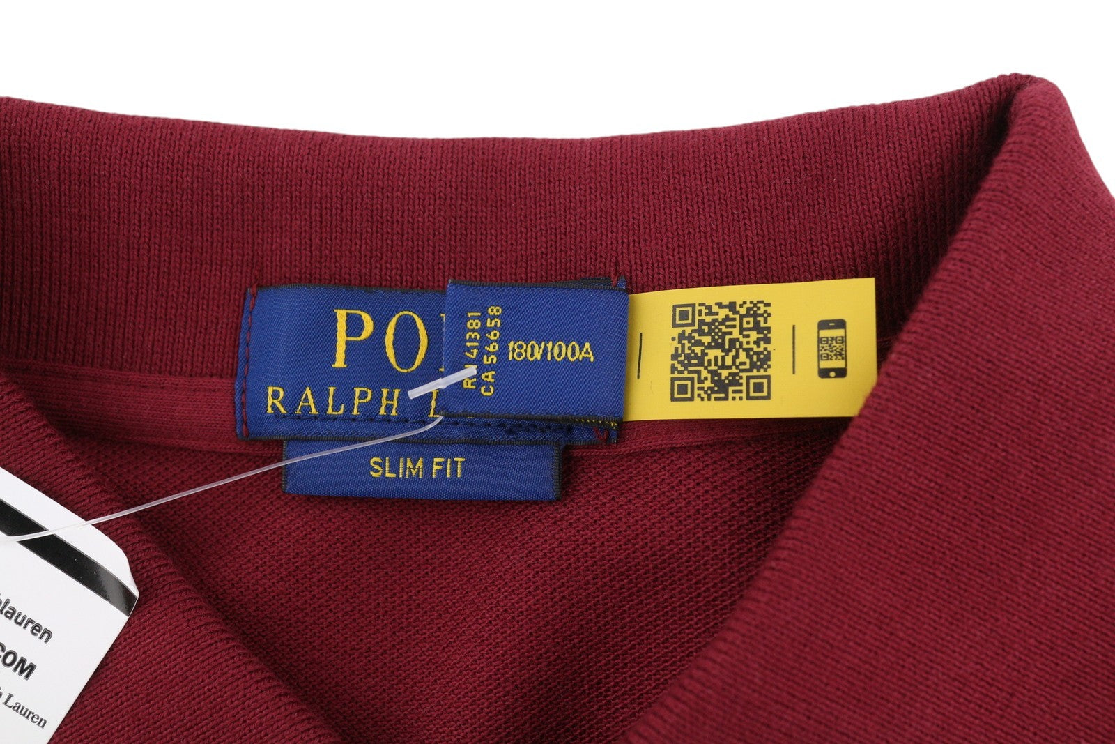 RALPH LAUREN Slim Fit Men's T-Shirt L Burgundy Polo Logo Short Sleeve