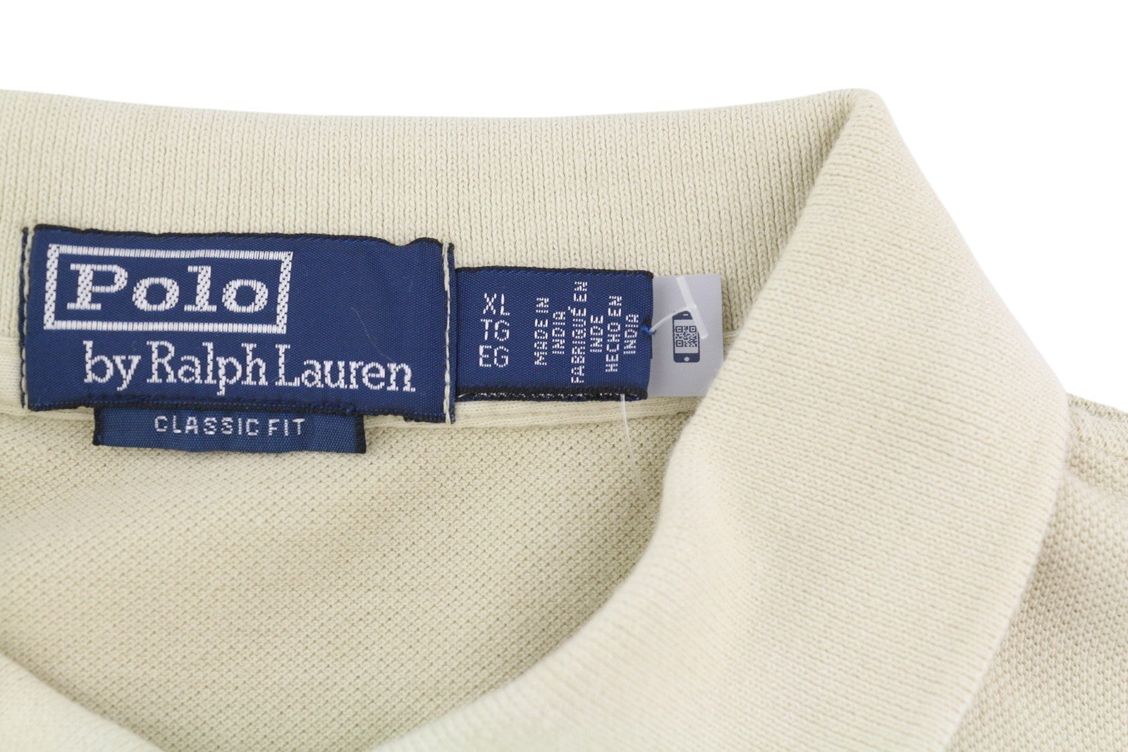 RALPH LAUREN Classic Fit Men's T-Shirt XL Beige Polo Short Sleeve RRP185