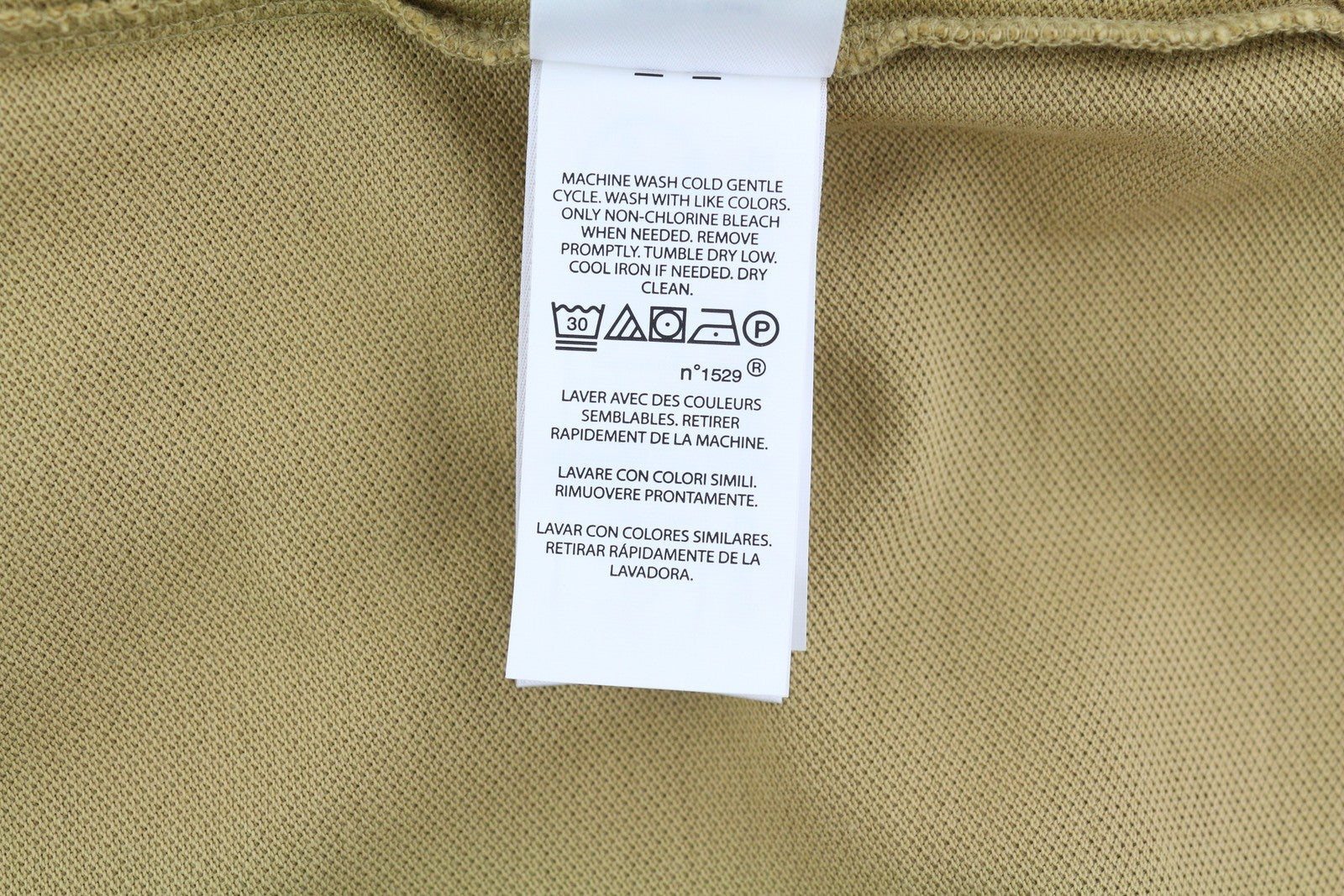 RALPH LAUREN Slim Fit Men's T-Shirt S Beige Polo Logo Short Sleeve