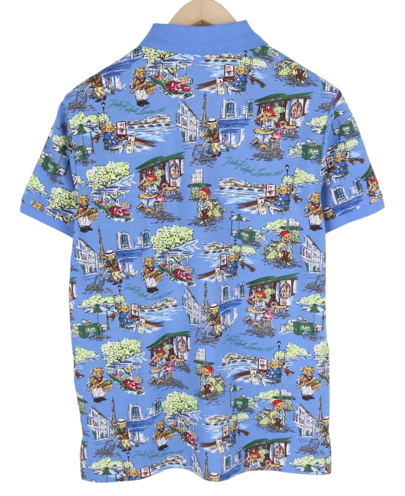 RALPH LAUREN Custom Slim Fit Men's T-Shirt M Patterned Short Sleeve Polo