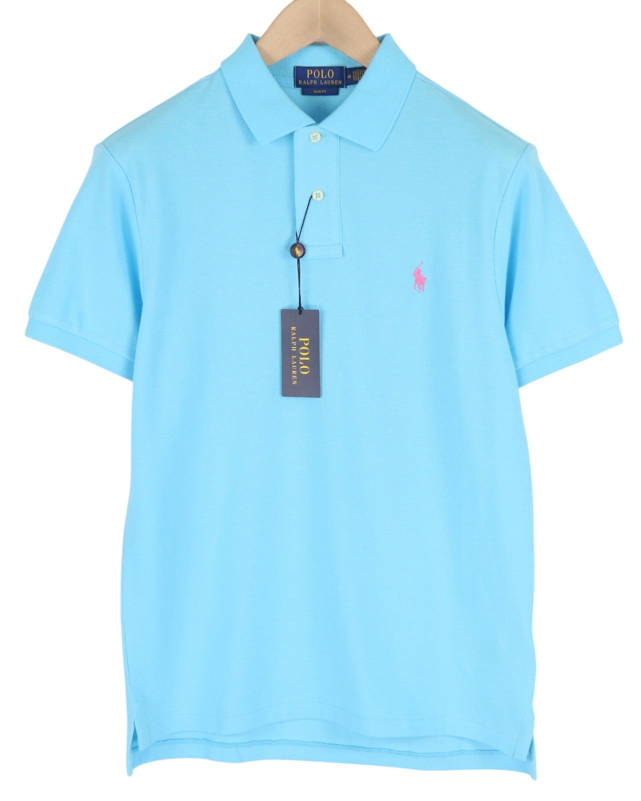 RALPH LAUREN Slim Fit Men's T-Shirt M Blue Polo Short Sleeve