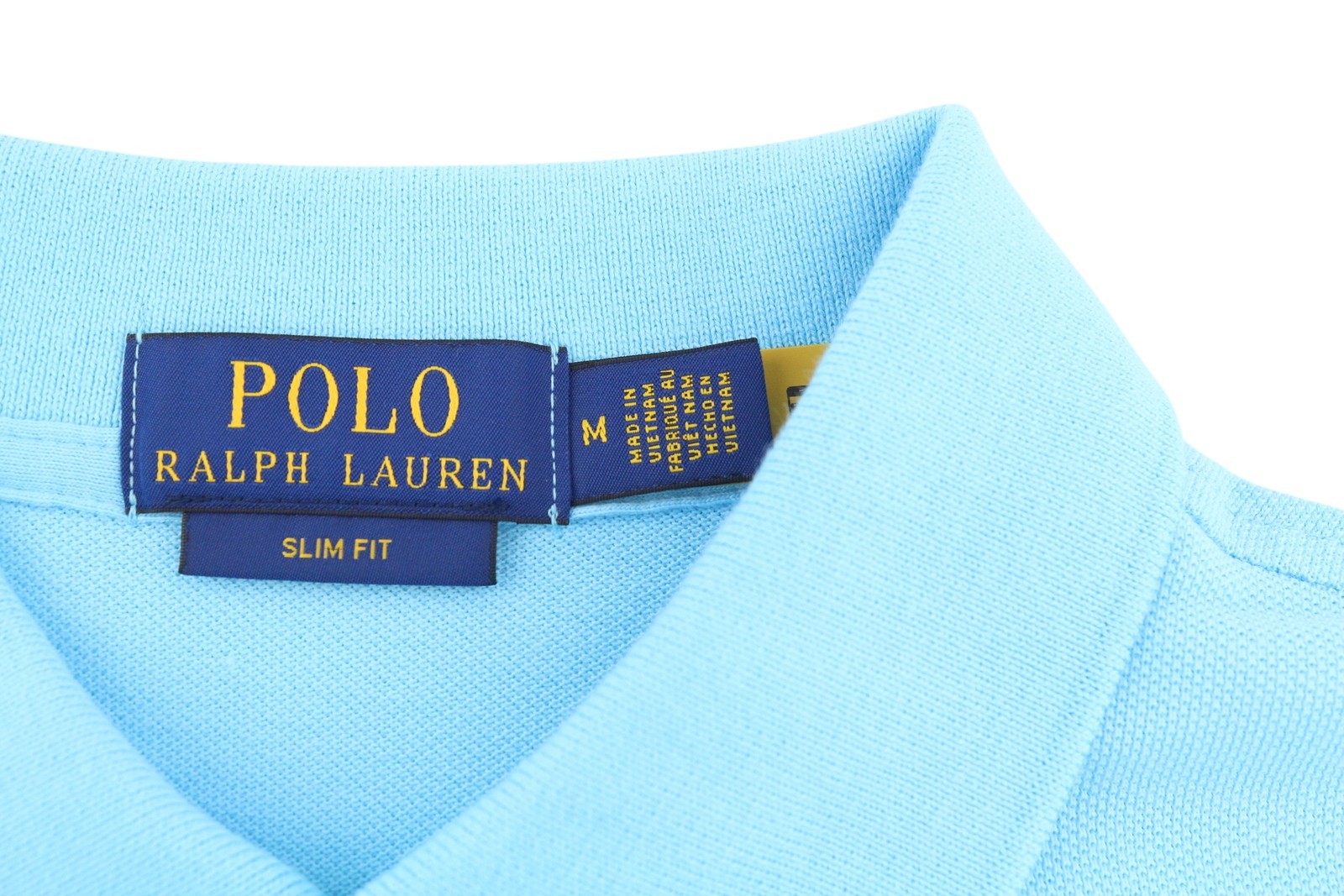 RALPH LAUREN Slim Fit Men's T-Shirt M Blue Polo Short Sleeve