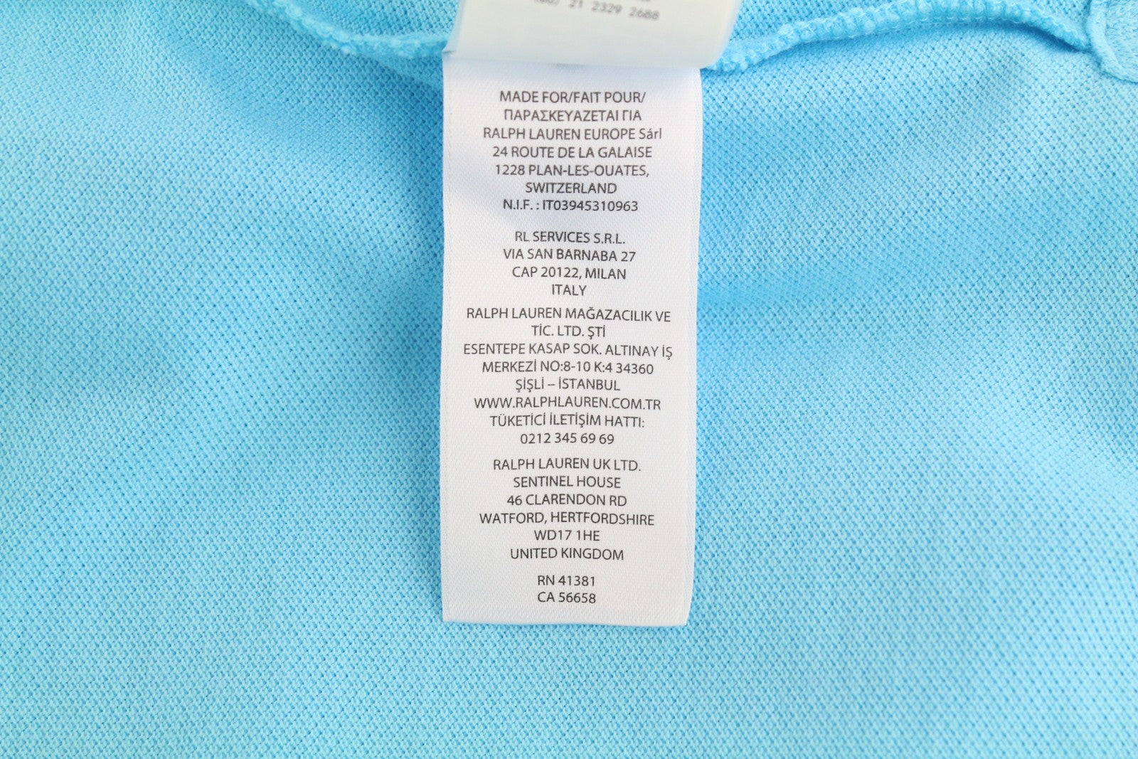 RALPH LAUREN Slim Fit Men's T-Shirt 2XL Blue Polo Short Sleeve