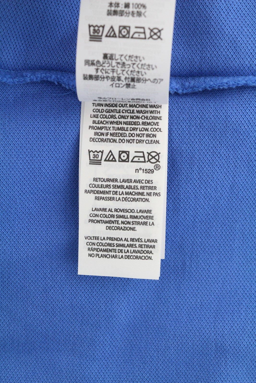 RALPH LAUREN Custom Slim Fit Men T-Shirt 2XL Blue Bear Short Sleeve Polo RRP179