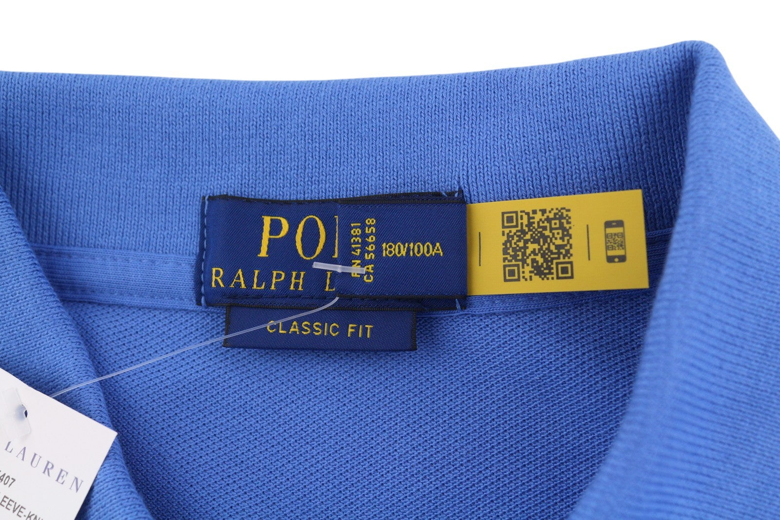 RALPH LAUREN Classic Fit Men's T-Shirt L Blue Stretch Polo Short Sleeve