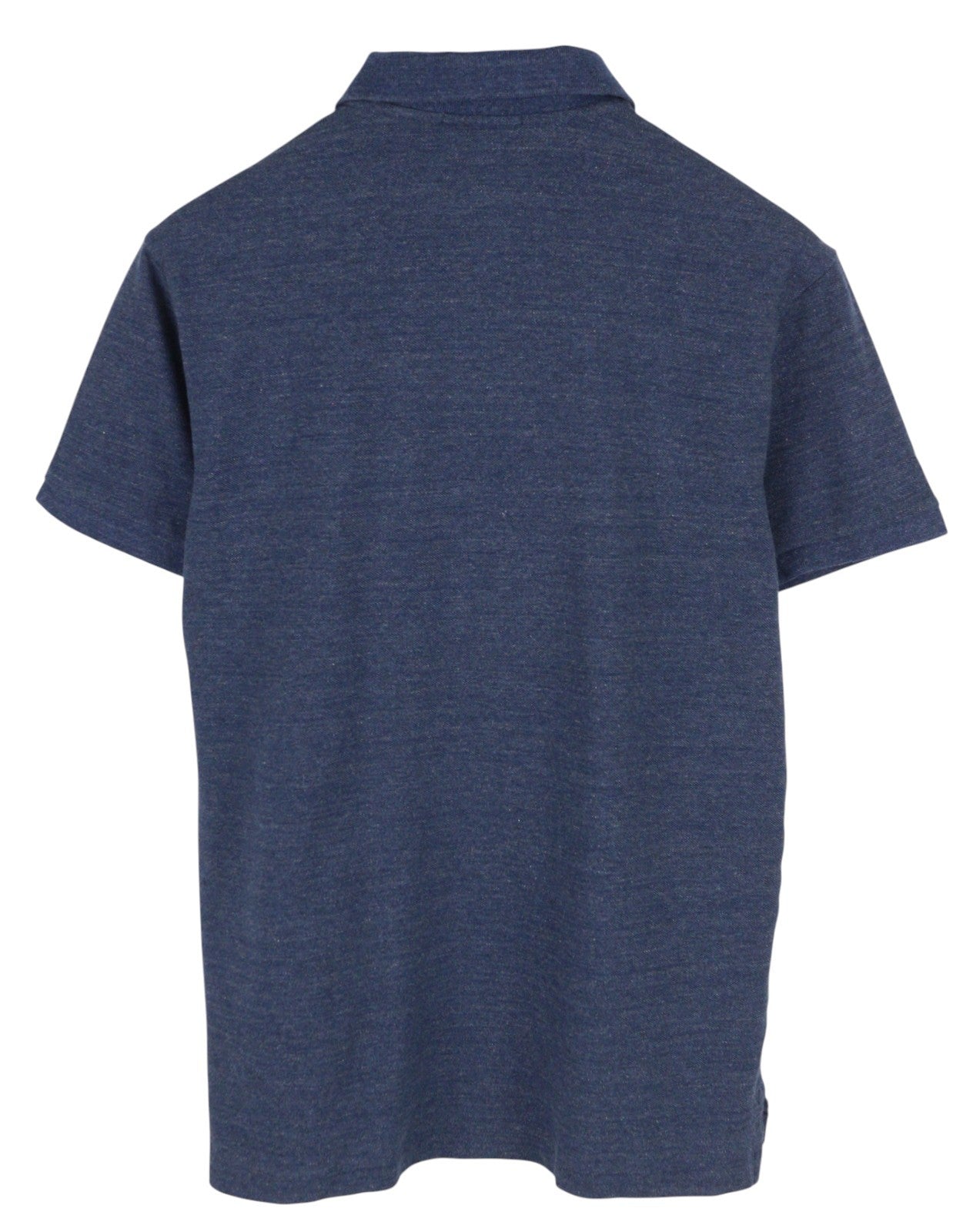 RALPH LAUREN Slim Fit Men's T-Shirt M Blue Polo Neck Short Sleeve