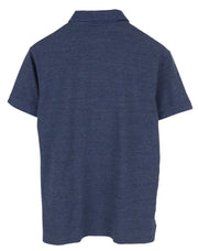 RALPH LAUREN Slim Fit Men's T-Shirt M Blue Polo Neck Short Sleeve