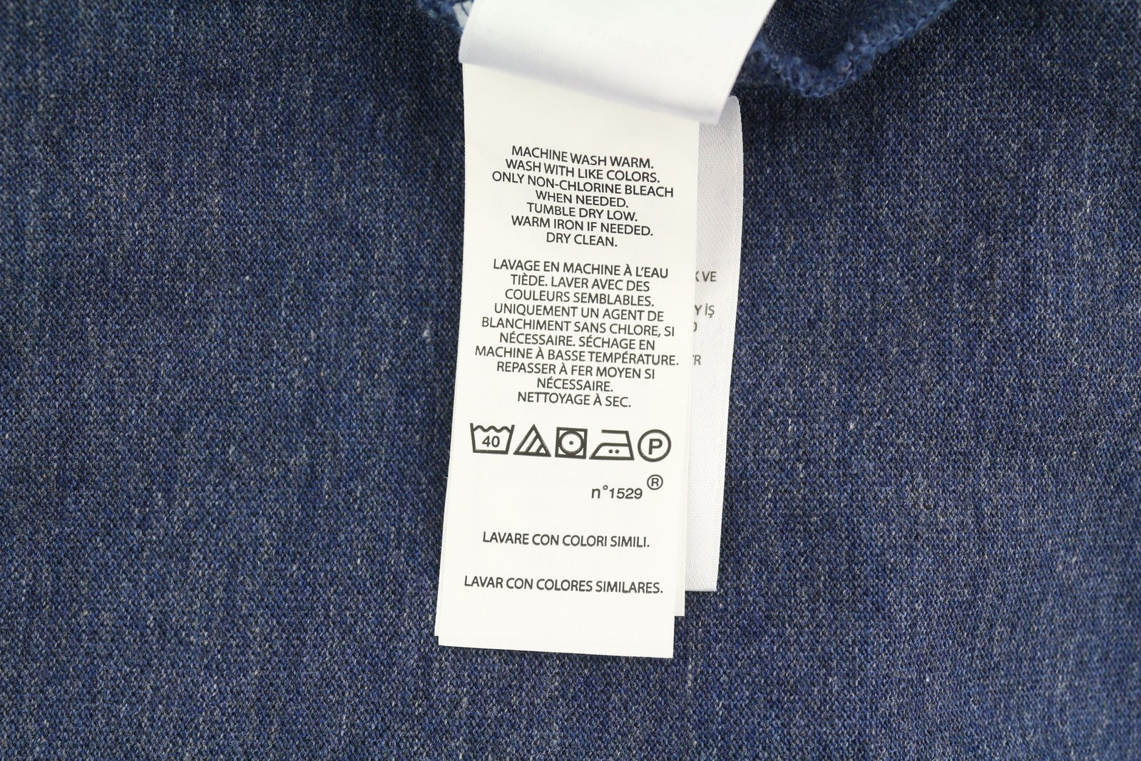 RALPH LAUREN Slim Fit Men's T-Shirt M Blue Polo Neck Short Sleeve