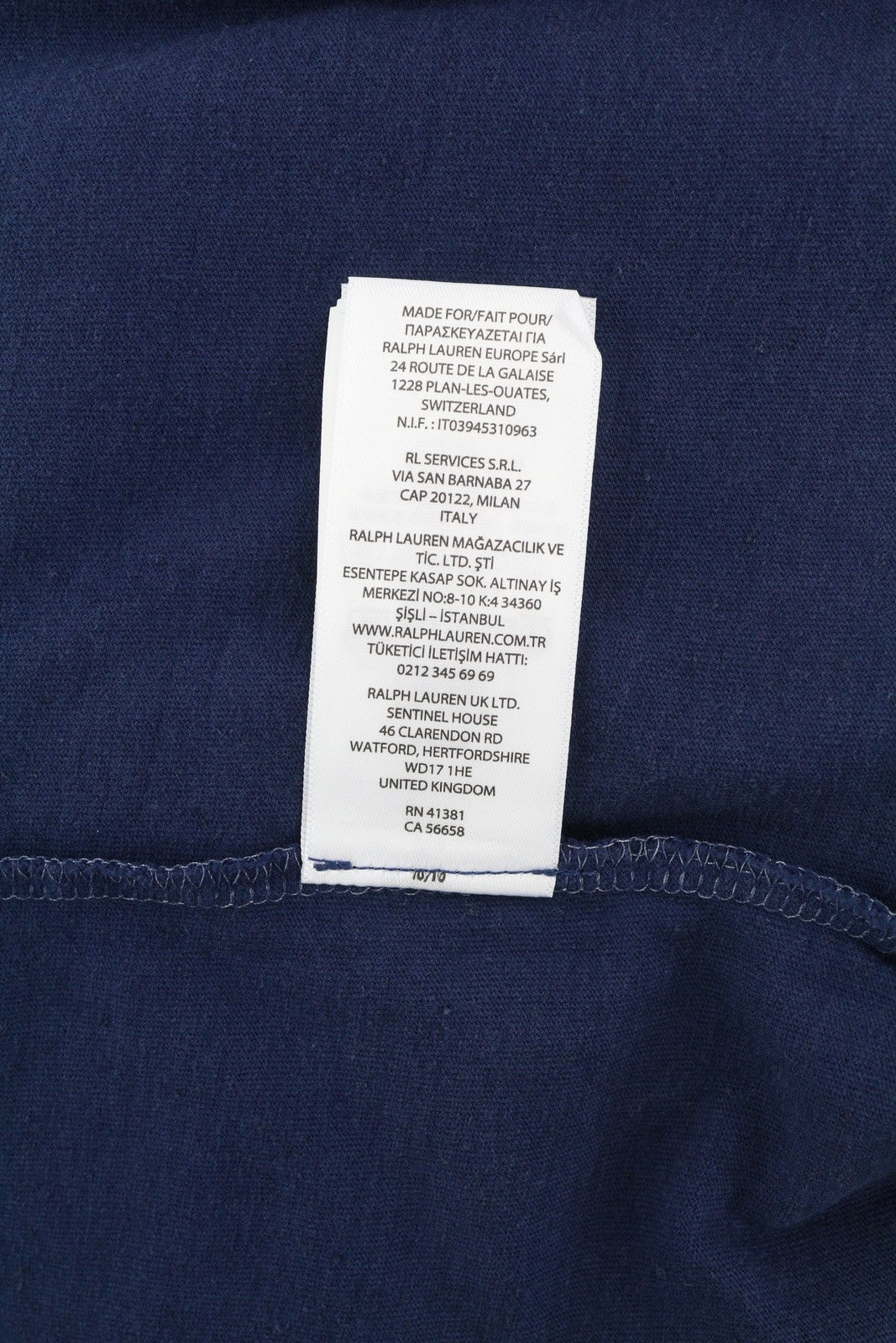 RALPH LAUREN Men's T-Shirt XL Blue Linen Blend Pocket Short Sleeve Polo RRP175