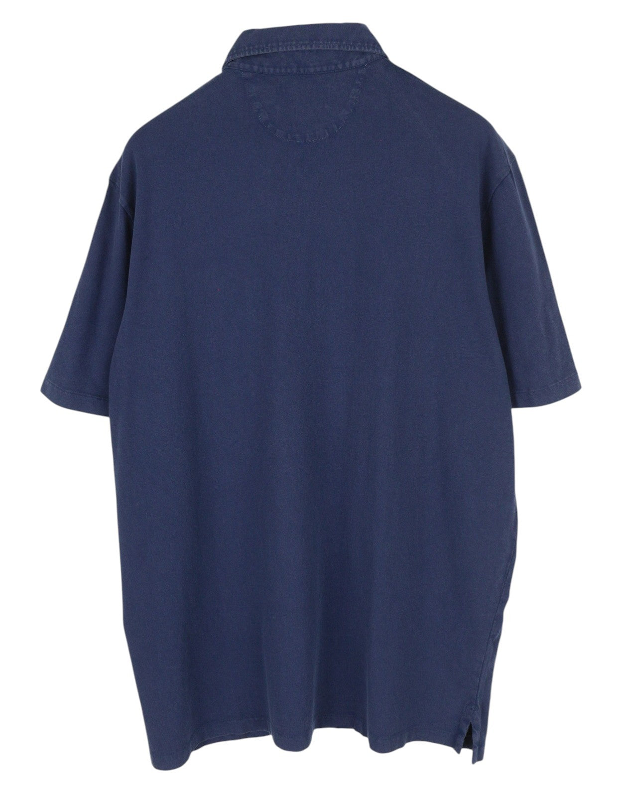 RALPH LAUREN Men's T-Shirt XL Blue Linen Blend Pocket Short Sleeve Polo RRP175