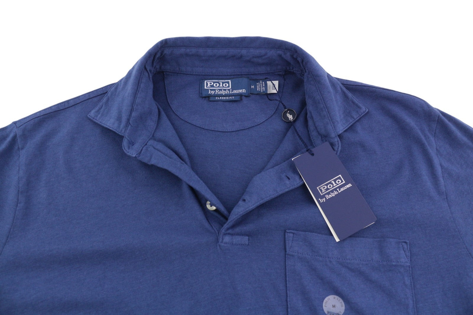 RALPH LAUREN Classic Fit Men's T-Shirt M Linen Blend Short Sleeve Polo