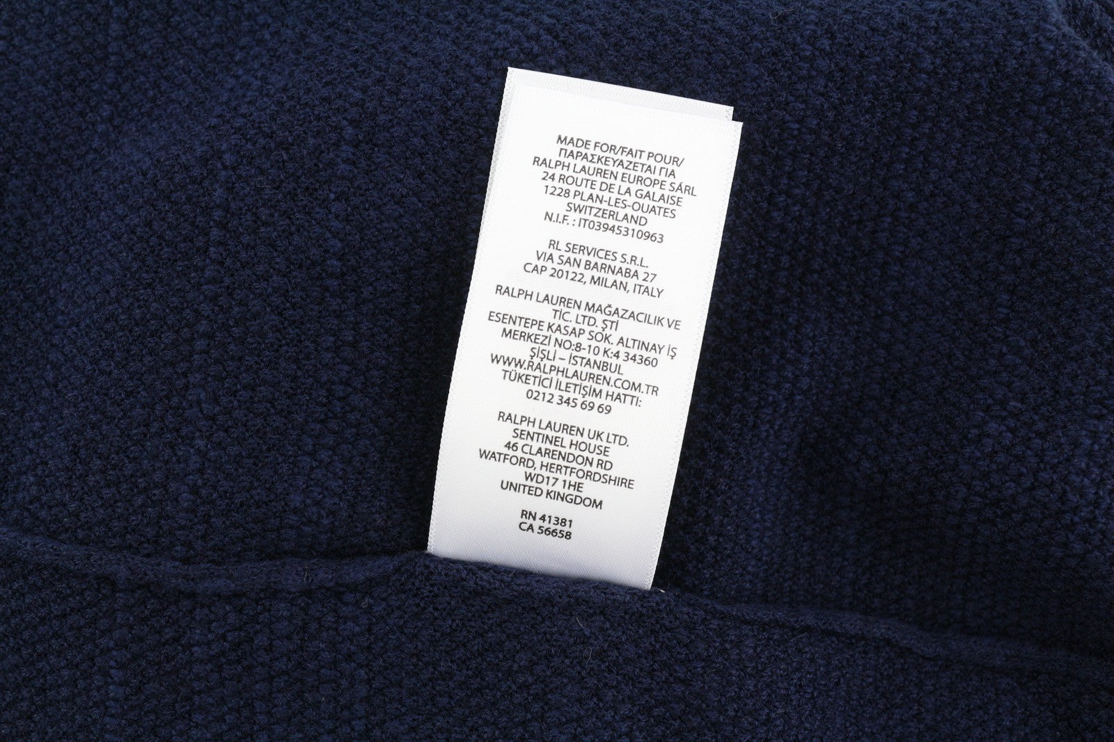 RALPH LAUREN Men's T-Shirt S Blue Linen Blend Textured Short Sleeve Polo RRP241