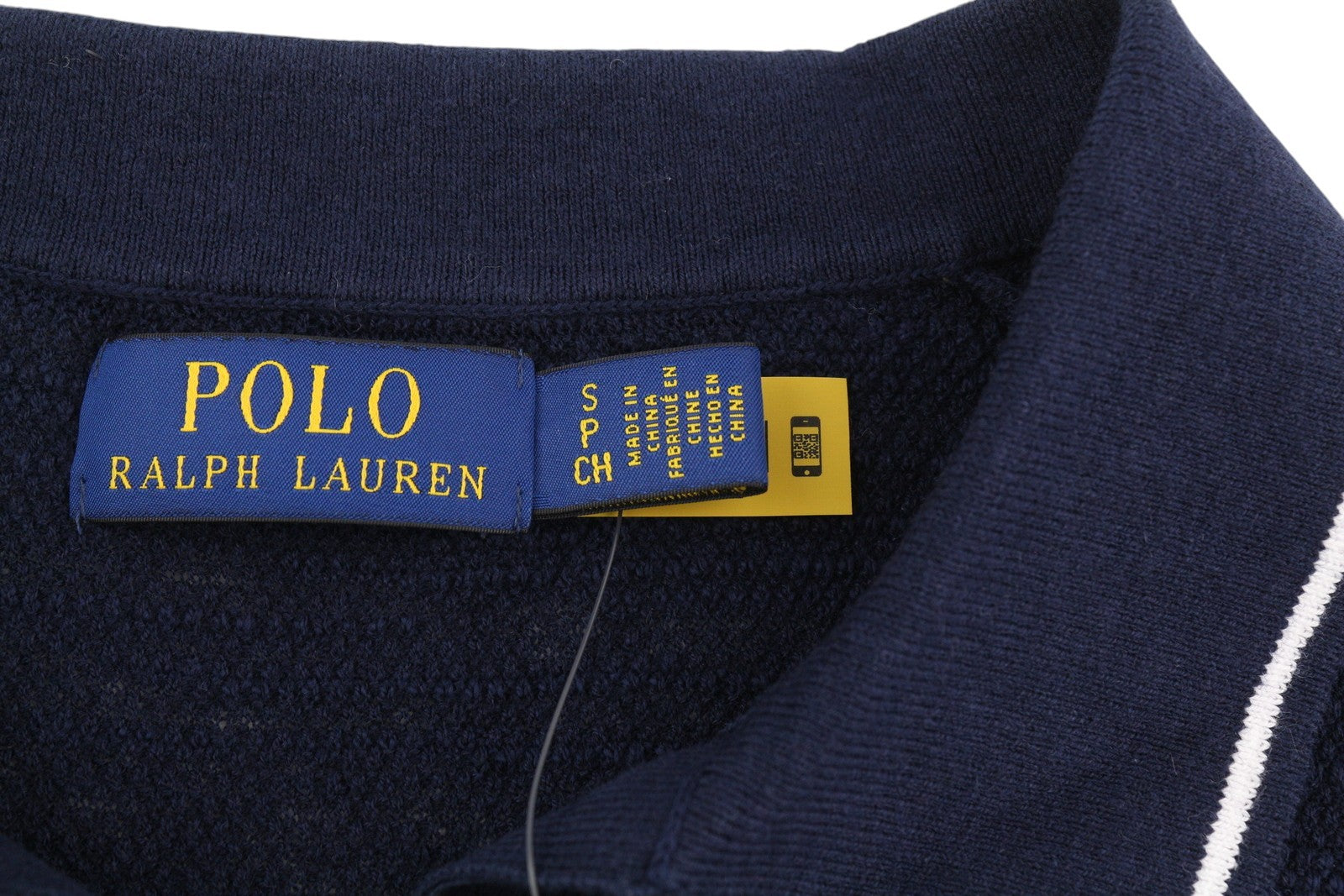 RALPH LAUREN Men's T-Shirt S Blue Linen Blend Textured Short Sleeve Polo RRP241