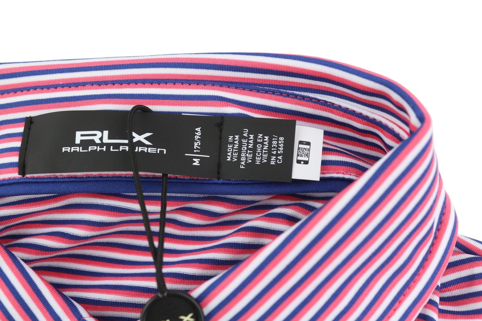 RLX RALPH LAUREN Golf Men's T-Shirt M Striped Polo Wicking Short Sleeve