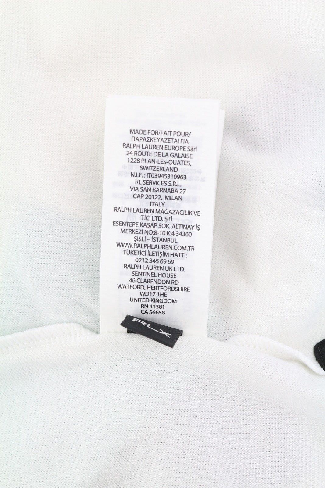 RLX RALPH LAUREN Golf Men's T-Shirt 2XL White Wicking Polo Short Sleeve