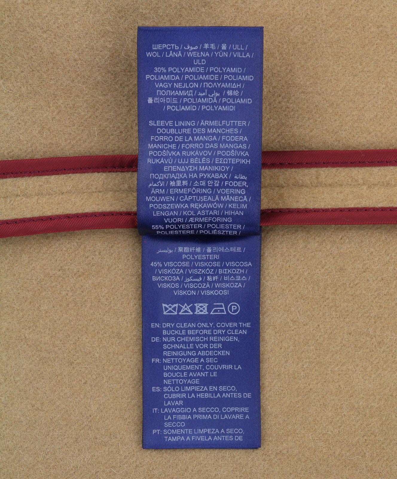 GANT Wool Blend Belted Women Coat 2XL Warm Khaki Notch Lapel Mid-Length RRP825