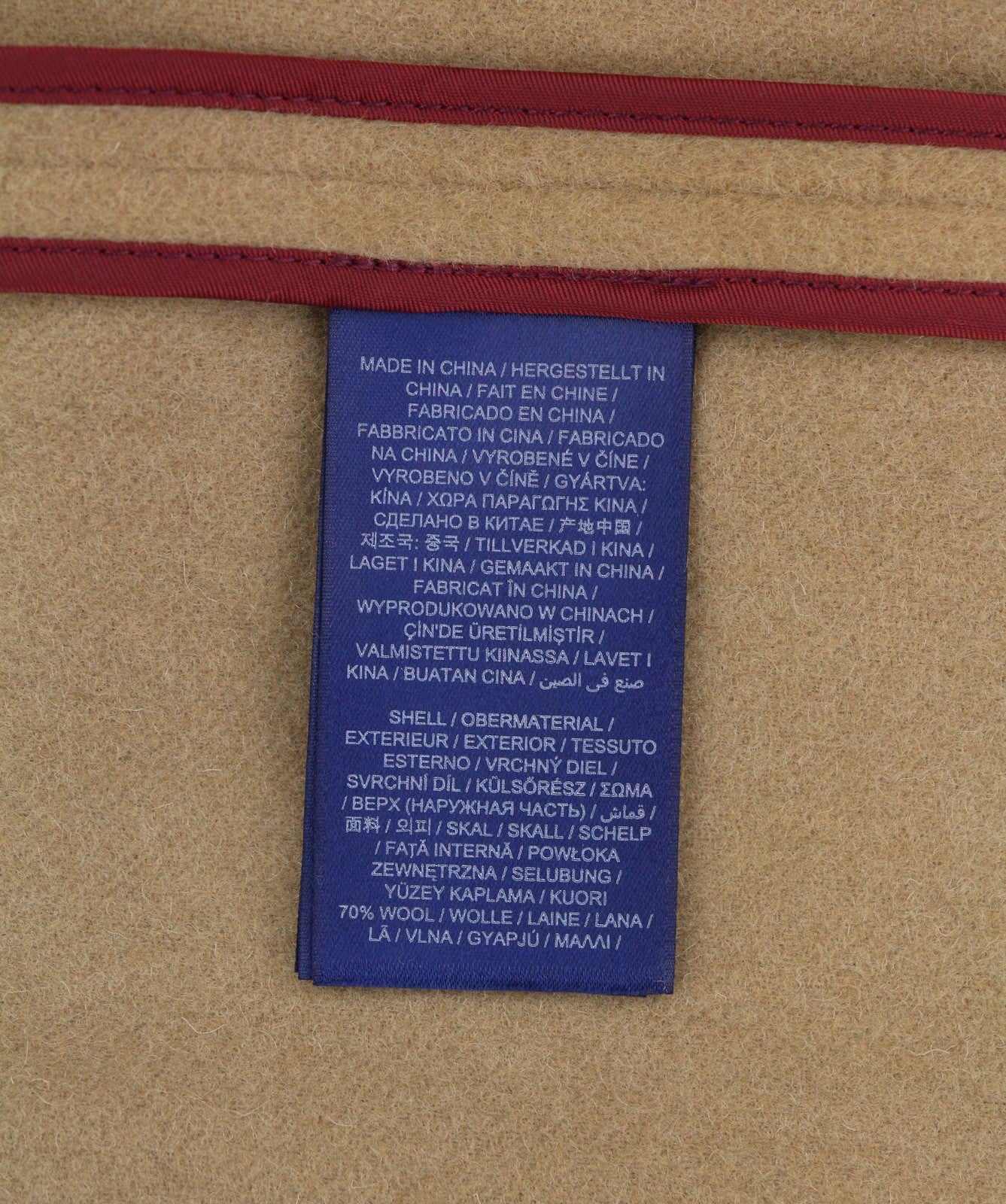 GANT Wool Blend Belted Women Coat 2XL Warm Khaki Notch Lapel Mid-Length RRP825