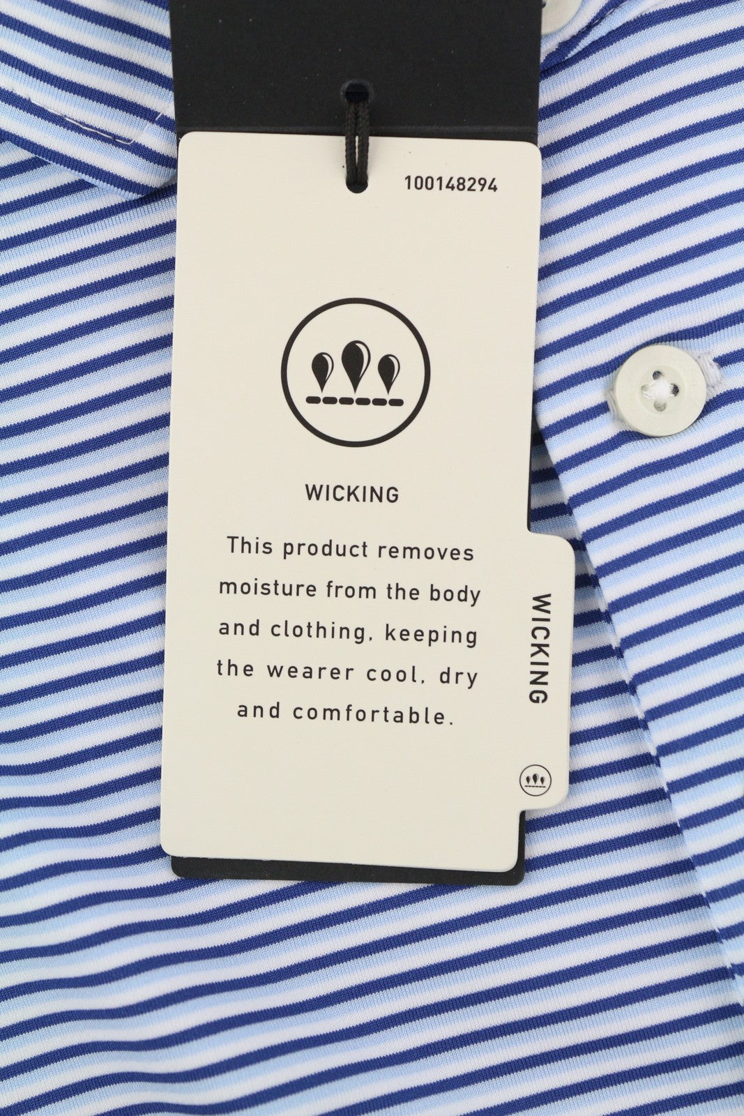 RLX RALPH LAUREN Golf Men's Polo 2XL Blue Stripe Short Sleeve Logo