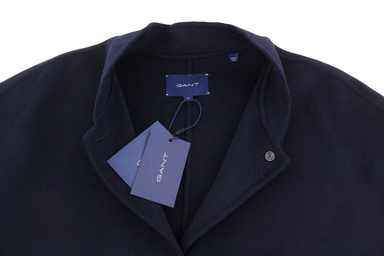 GANT Handstitched Varsity Women Coat XL Evening Blue Wool Cashmere Blend RRP825