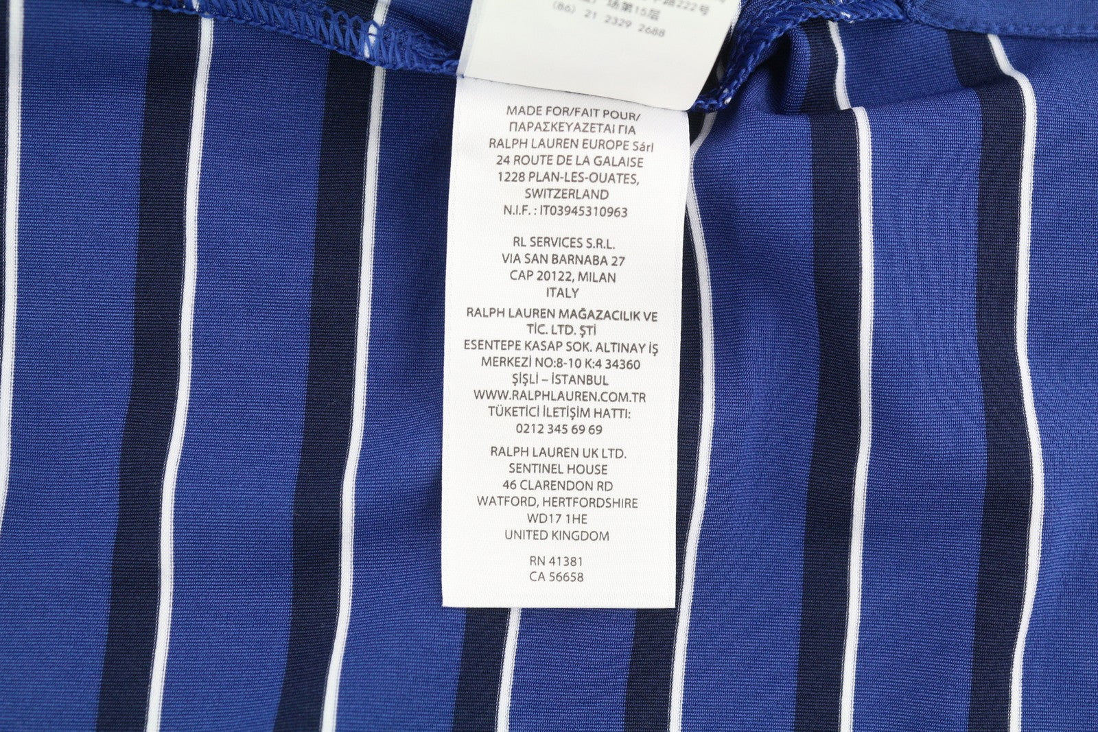 RLX RALPH LAUREN Golf Men's Polo 2XL Blue Stripe Moisture Wicking