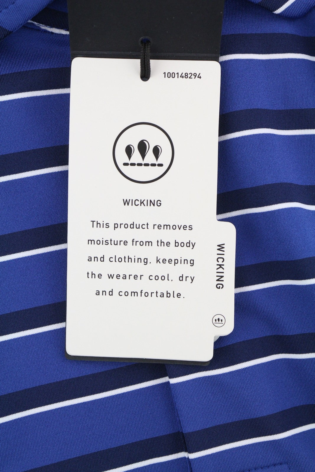 RLX RALPH LAUREN Golf Men's Polo 2XL Blue Stripe Moisture Wicking