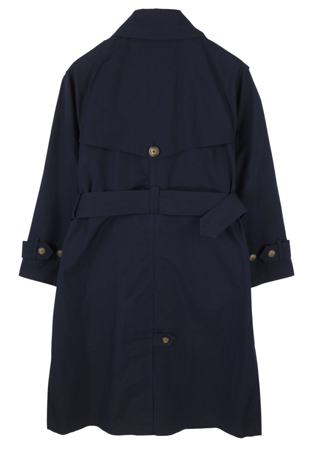 GANT Trench Coat Women Jacket M Evening Blue Double Breasted Belted Mid-Length