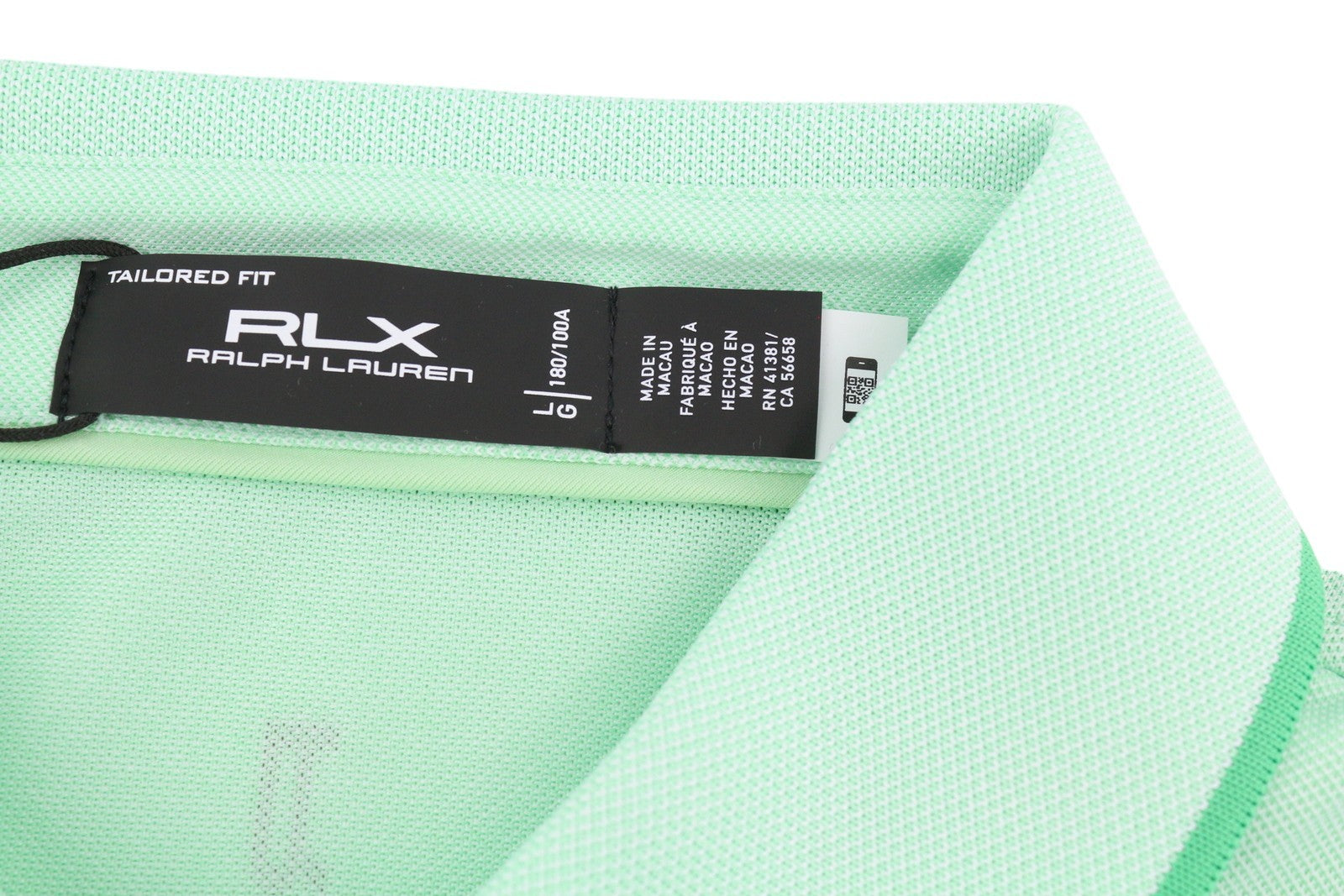 RLX RALPH LAUREN Golf Men's Polo L Green Logo Short Sleeve Wicking