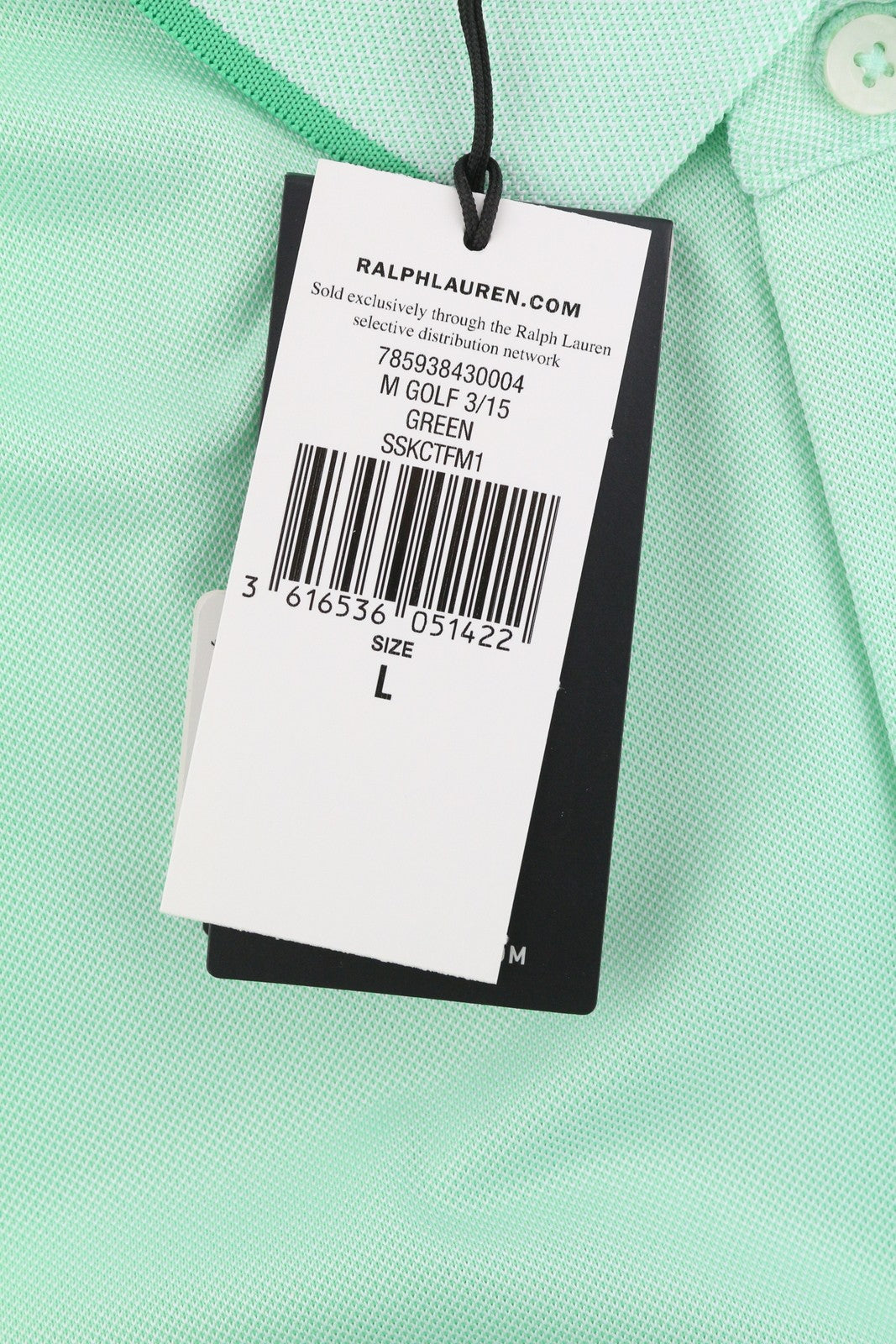 RLX RALPH LAUREN Golf Men's Polo L Green Logo Short Sleeve Wicking