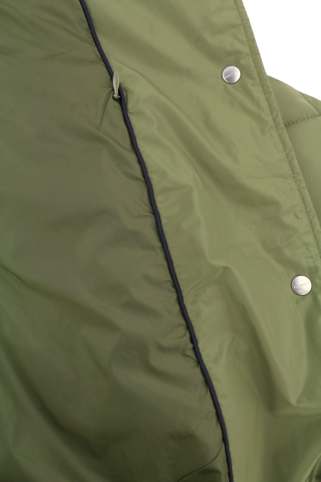 GANT Quilted Women Jacket L Hunter Green Padded Quilted Belted Snap Mid-Length