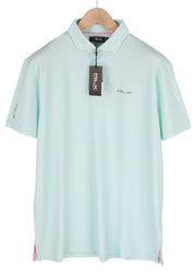 RLX RALPH LAUREN Golf Men's Polo L Blue Houndstooth Wicking