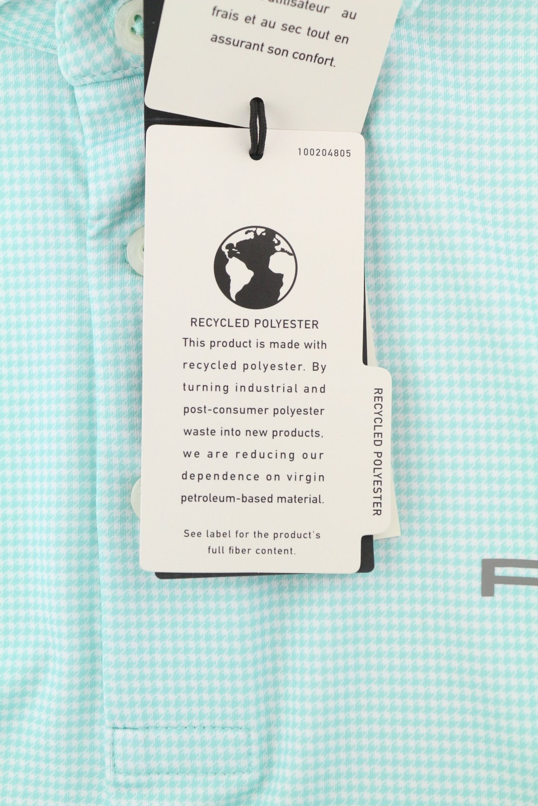 RLX RALPH LAUREN Golf Men's Polo L Blue Houndstooth Wicking