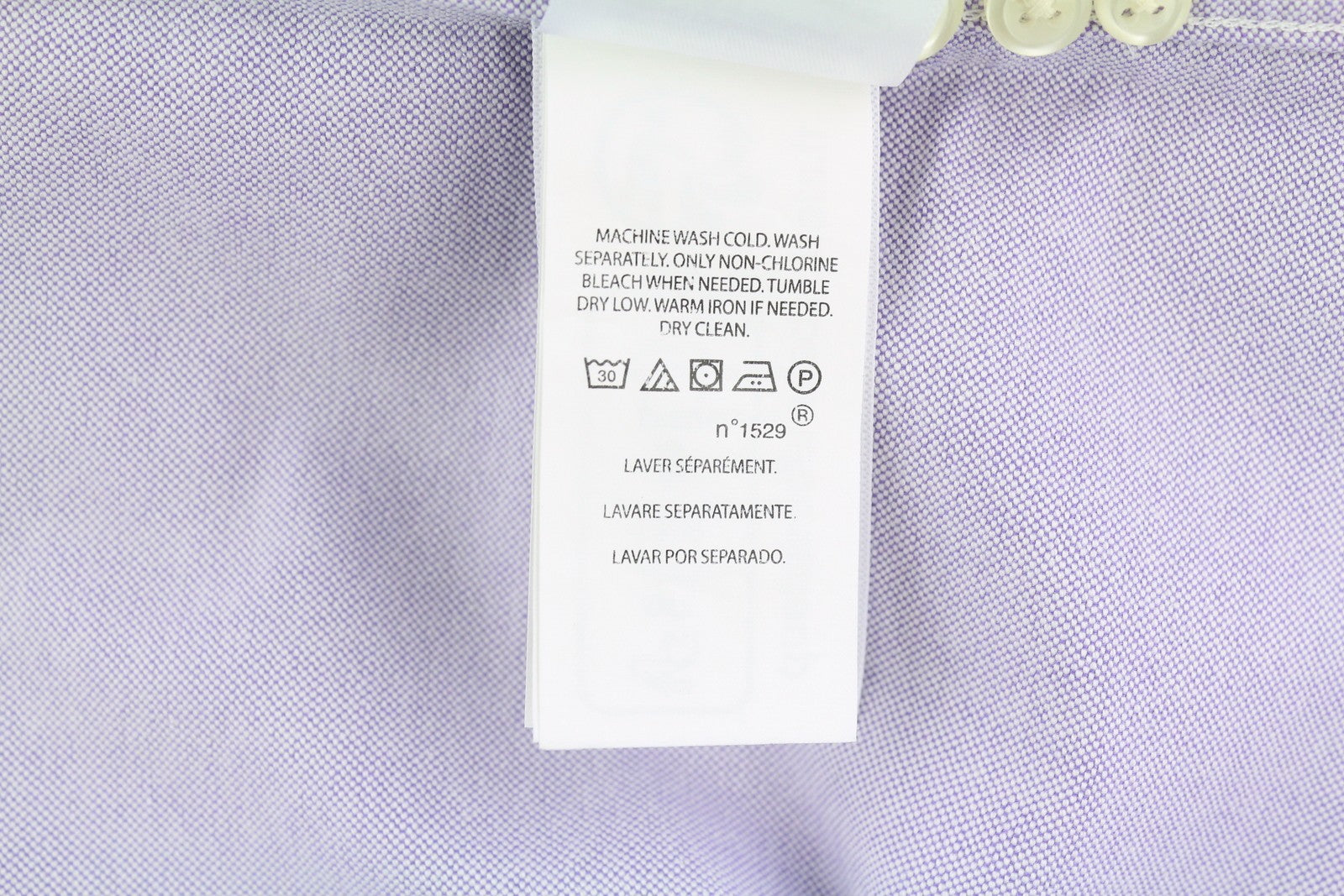 RALPH LAUREN Men's Shirt XS Purple Custom Fit Button Down RRP139