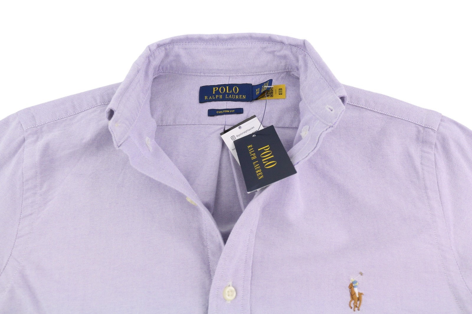 RALPH LAUREN Men's Shirt XS Purple Custom Fit Button Down RRP139