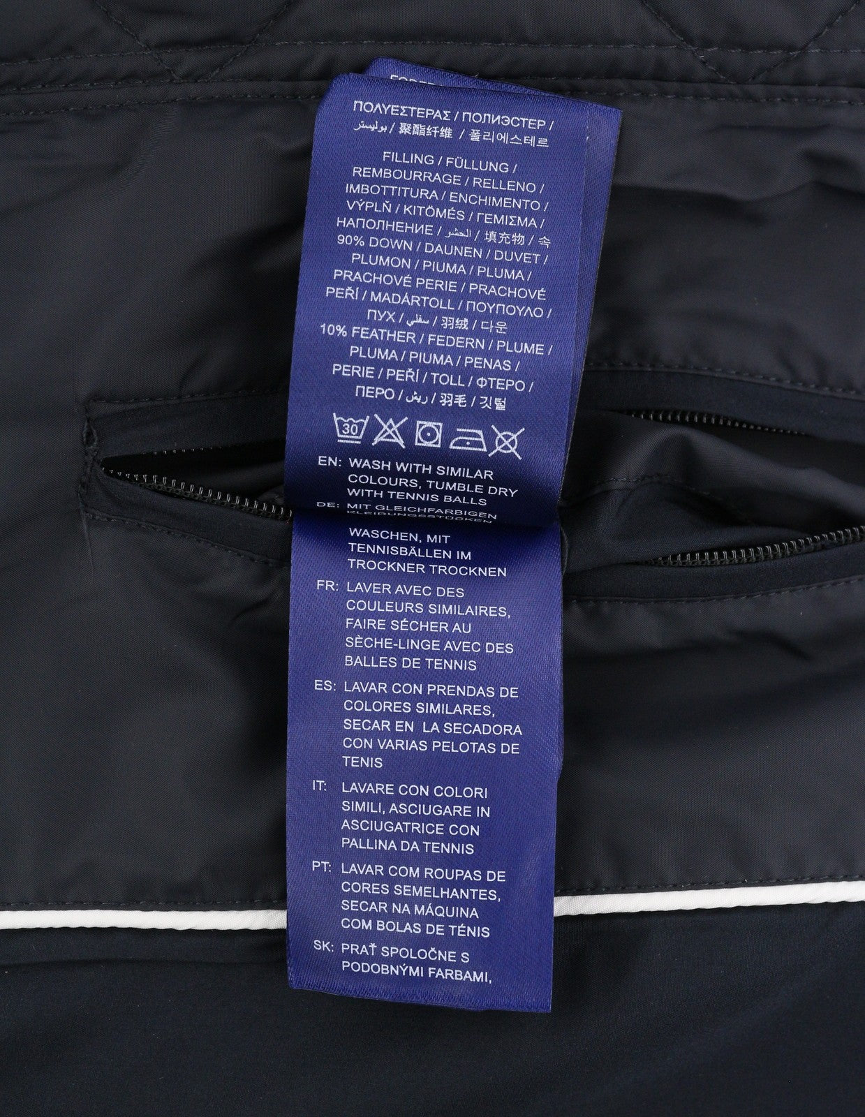 GANT Classic Down Long Women Jacket M Black Quilted Hooded Mid-Length