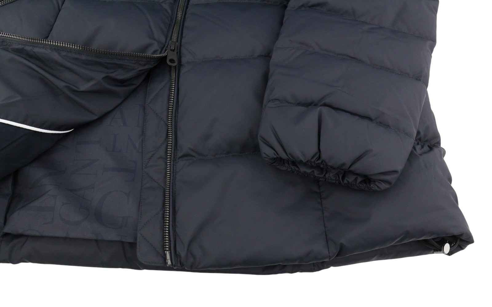 GANT Classic Down Long Women Jacket M Black Quilted Hooded Mid-Length